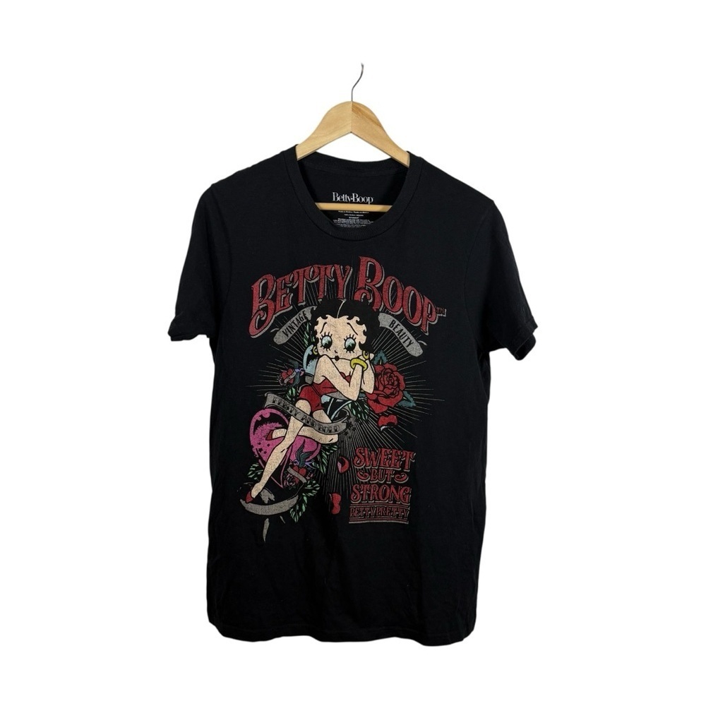 VINTAGE Y2K Betty Boop Women’s Graphic Tee in Black Multi Size M